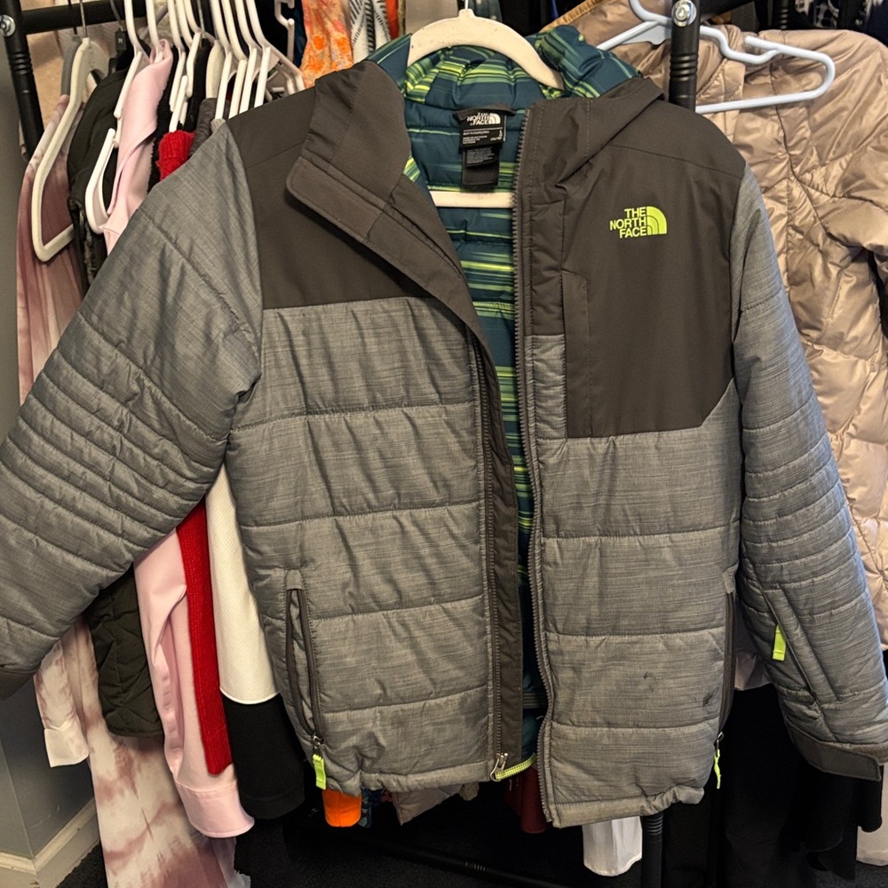 The North Face Kids Gray and Black Jacket
